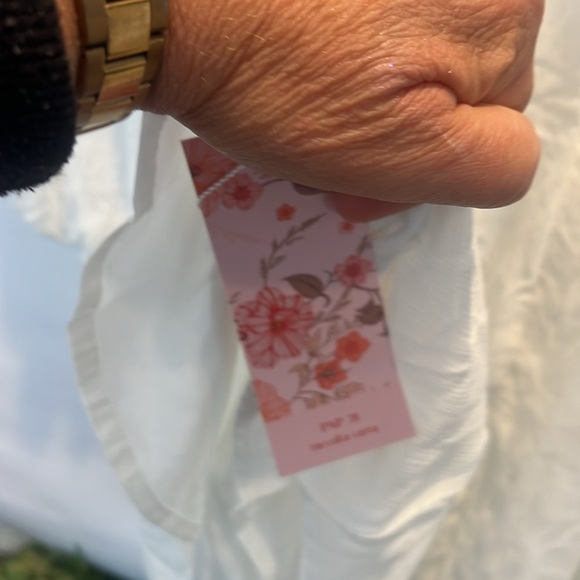 NWT Shein Pap 21 raccolta carta White Sheer Dress - Picture 3 of 10